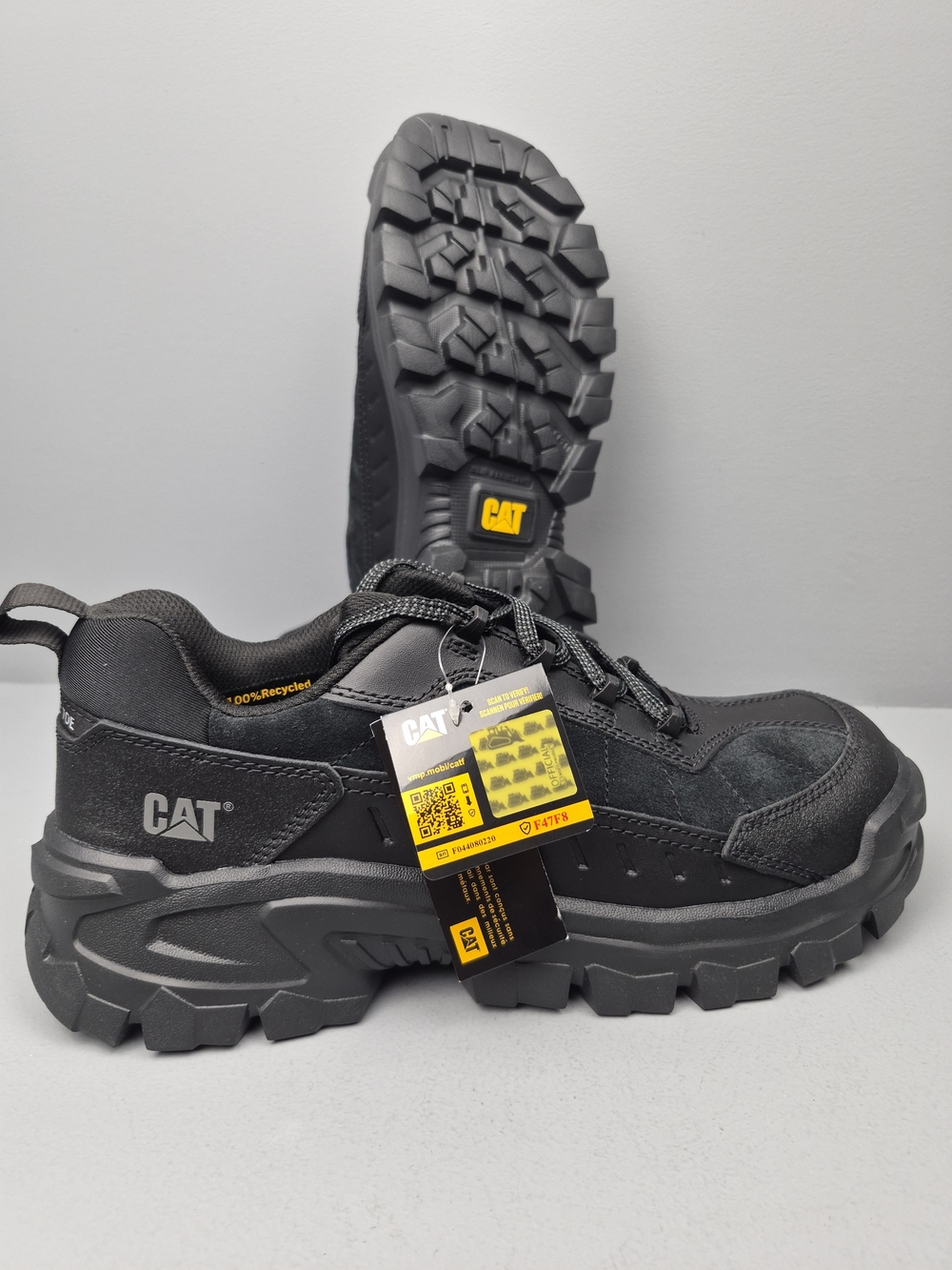 Caterpillar Invader Sport LO Composite Toe Mens Black Wide Work Shoes M size 12